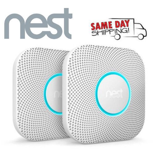 2 Pack Nest Protect Wired Smoke & Carbon Monoxide Detector Alarm 2nd